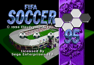 FIFA Soccer 95 (USA, Europe) (En,Fr,De,Es) Title Screen